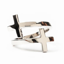 Load image into Gallery viewer, My Saint My Hero - Benedictine Pillar of Faith Ring - Sterling Silver