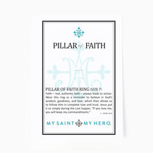 Load image into Gallery viewer, My Saint My Hero - Benedictine Pillar of Faith Ring - Sterling Silver
