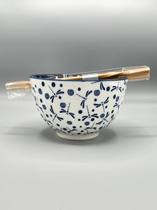 Noodle Bowl with Chopsticks - Dragonfly