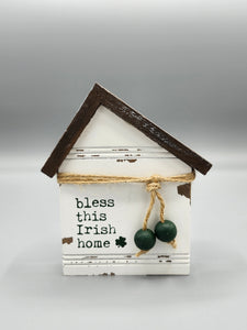 Wooden "Bless This Irish Home"