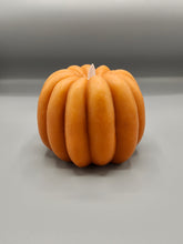 Load image into Gallery viewer, Wax LED Pillar Candle with Moving &quot;Flame&quot; - Medium Pumpkin
