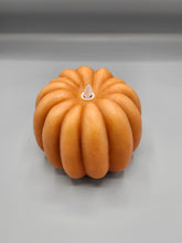 Load image into Gallery viewer, Wax LED Pillar Candle with Moving &quot;Flame&quot; - Medium Pumpkin
