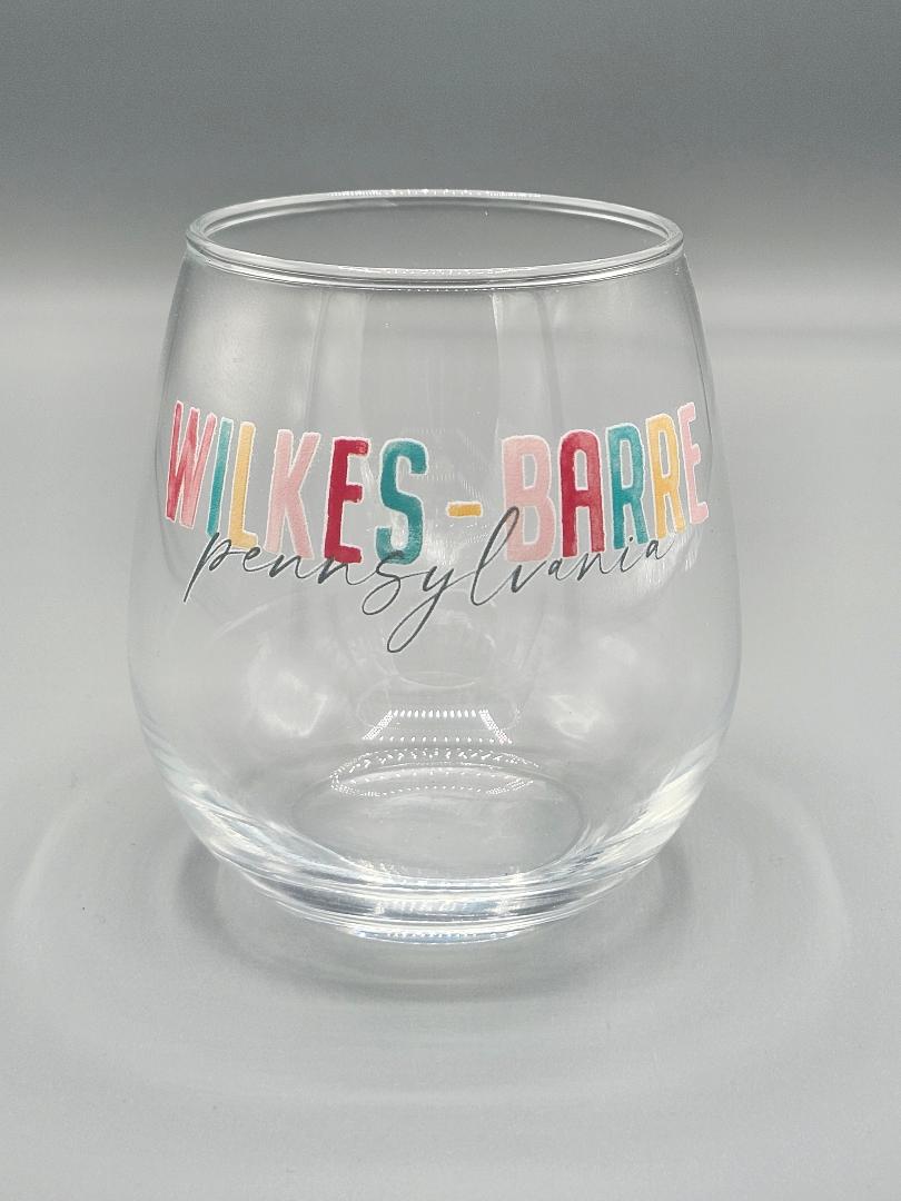 Stemless Wilkes-Barre Wine Glasses