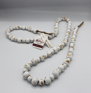 Audrey's - Distressed White Farmhouse Beads