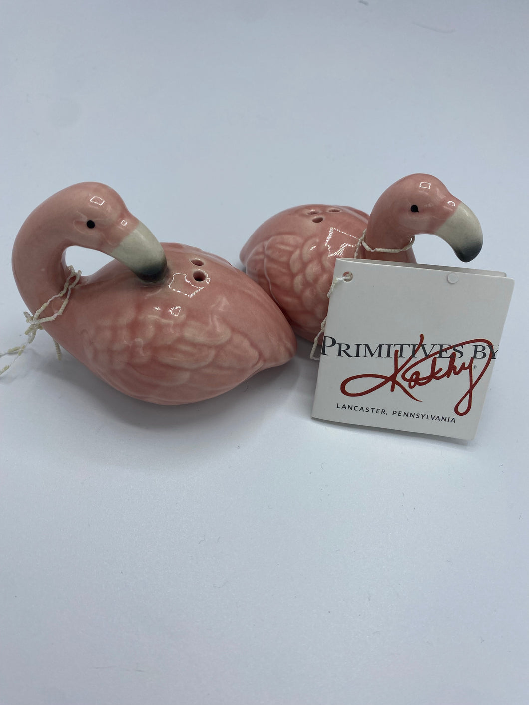 Primitive by Kathy - Flamingo Salt and Pepper shaker Set